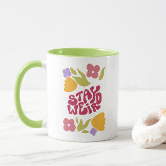 Restez Étrange Mug Floral