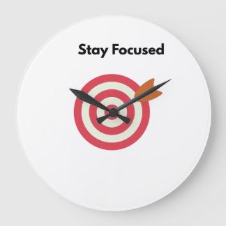 Restez focalisé Motivationnel Horloge murale