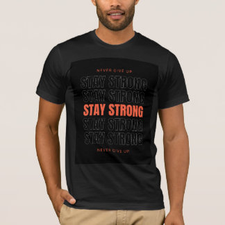 Restez Forts T-Shirt Noir Pour Hommes