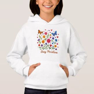 Restez positif - Fleurs et Papillons