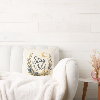 Restez Sauvages Coussin Fleurs de la Lune Bohème F