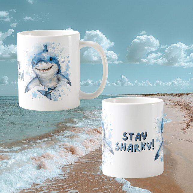 Restez Sharky Mug (Créateur téléchargé)