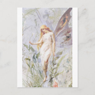 Resting - Angel with Lillies Postcard
