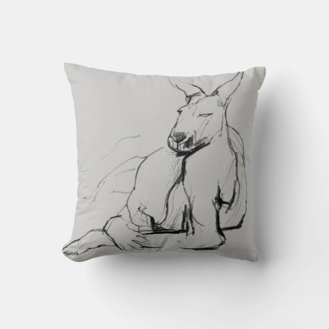 Resting Athlete Throw Pillow (Front)