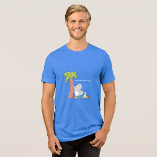 RESTING BEACH FACE belly button hippo Boynton Tri-Blend Shirt