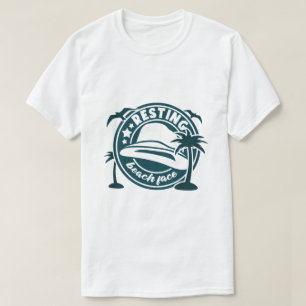 Resting Beach Face Funny Summer Graphic  T-Shirt