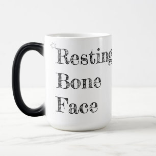 Resting Bone Face – Funny Skull Coffee Magic Mug