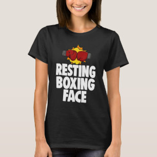 Resting Boxing Face Women Boxing Sport Love T-Shirt