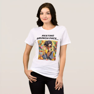 Resting Brunch Face T-Shirt Design. Tri-Blend Shirt