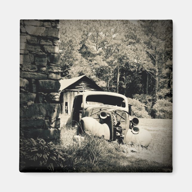 Resting by the fireplace magnet (Front)