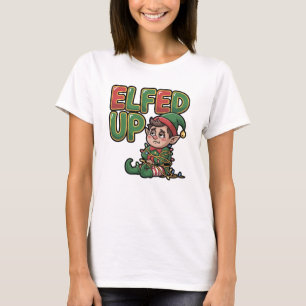 Resting Elf Face Family T‑Shirt – Funny Holiday T-Shirt