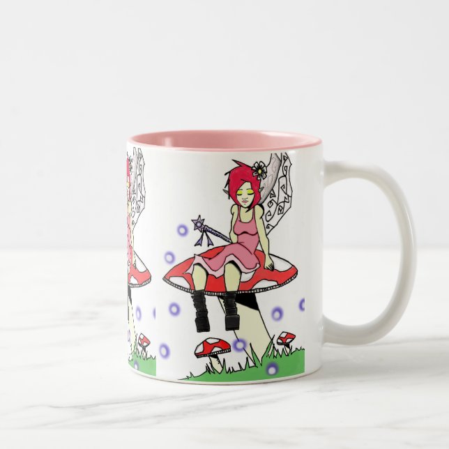 Resting Fairy Two-Tone Coffee Mug (Right)