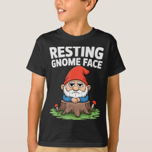 Resting Gnome Face Cute Funny Christmas Kawaii Car T-Shirt