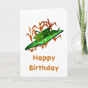 Resting Grasshopper Card