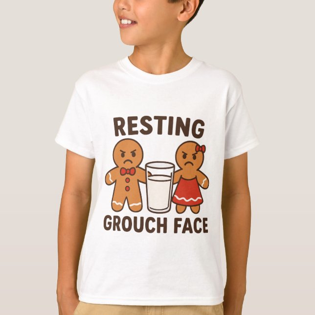 Resting Grouch Face – Gingerbread Dunk Duo T-Shirt (Front)
