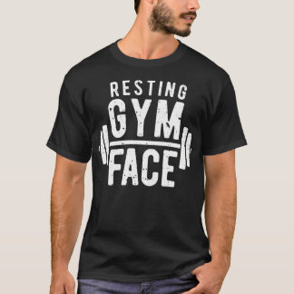 Resting Gym Face T Shirt Fitness Men Women Funny W