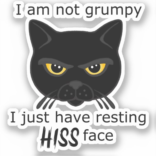 Resting Hiss Face Black Cat - Benefits PACR (Front)