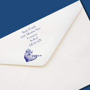 Resting Jaguar Personalized Home Address  Self-inking Stamp