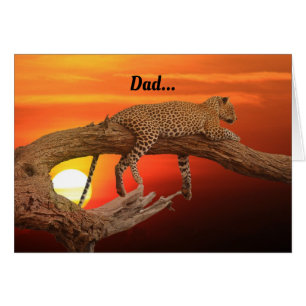 Resting Leopard Father's Day Card