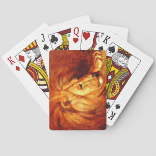 Resting Lion (by Abbott Handerson Thayer) Playing Cards