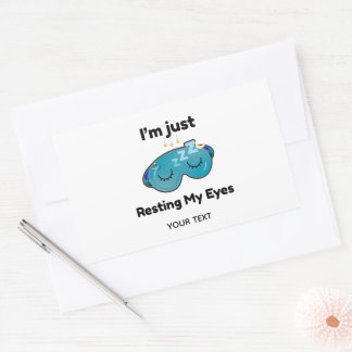 Resting My Eyes Custom Name Joke Personalized Sticker