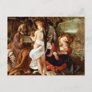 Resting on the Flight into Egypt by Caravaggio Postcard