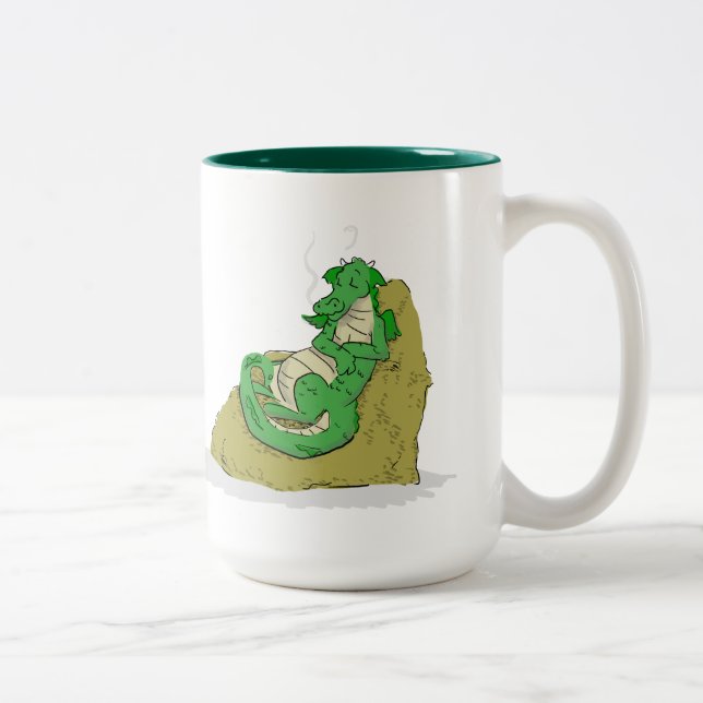 Resting on the loot Two-Tone coffee mug (Right)