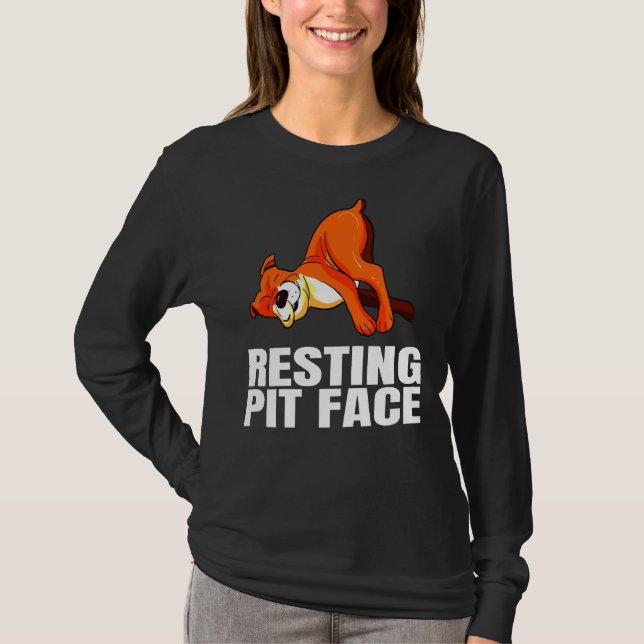 Resting Pit Face American Pit Bull T-Shirt (Front)