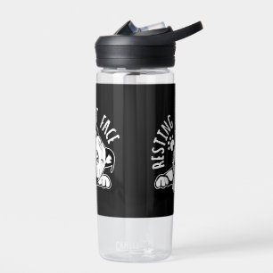 Resting Pit Face  Funny Dog Pitbull Meme Clothing Water Bottle