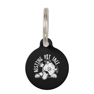Resting Pit Face  Funny Dog Pitbull Meme Pet Tag