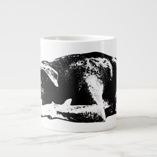 Resting Pitbull Mix Monochrome Portrait Mug