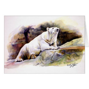 Resting Polar Bear Card