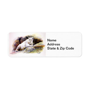 Resting Polar Bear Label
