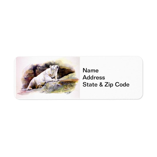Resting Polar Bear Label (Front)