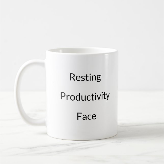 Resting Productivity Face Coffee Mug (Left)