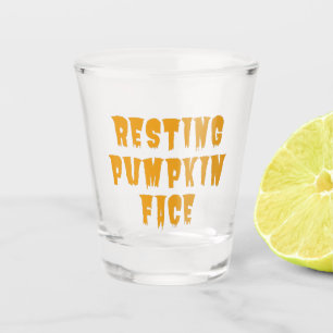 Resting Pumpkin Face - Funny Halloween 2022 Shot Glass