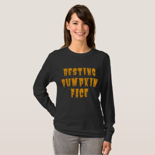 Resting Pumpkin Face - Funny Halloween 2022 T-Shirt