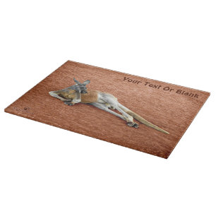 Resting Red Kangaroo Buck Cutting Board