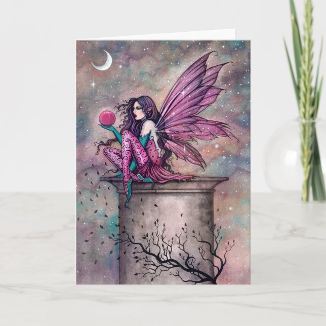 Resting Spot Fairy Fantasy Art by Molly Harrison Card (Front)