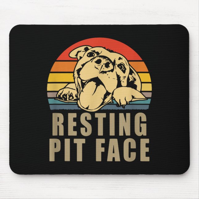 Resting T Face - Tbull Lovers Gift For Men And Wom Mouse Pad (Front)