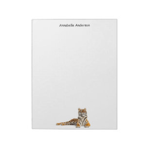 Resting Tiger Personalize Notepad