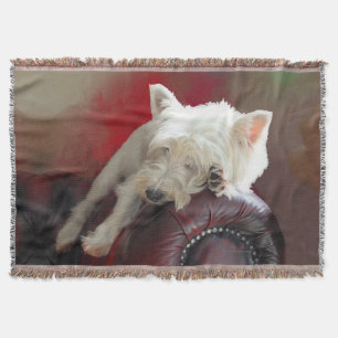 Resting Westie Throw Blanket