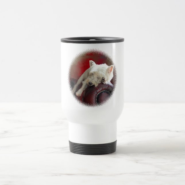 Resting Westie Travel Mug (Center)