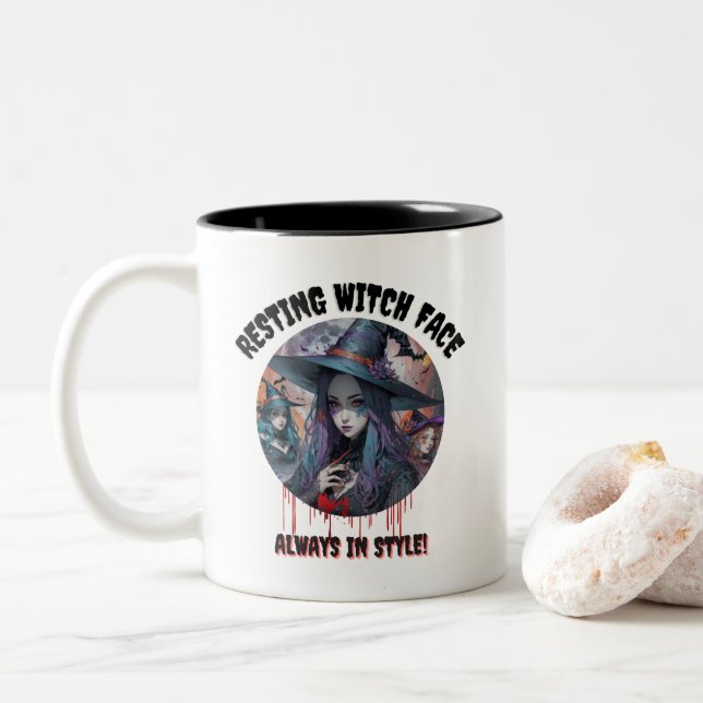 Resting Witch Face Always In Style Coffee Mug (With Donut)