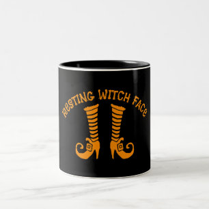 Resting Witch Face Black 11 oz Two-Tone Mug