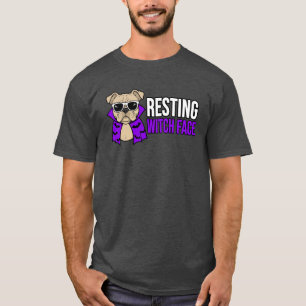 Resting Witch Face Bulldog Halloween Funny Dog Wit T-Shirt