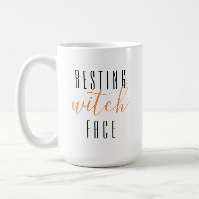 Resting witch face coffee mug (Left)