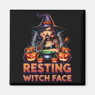 Resting Witch Face Funny Sarcastic Halloween Rude Magnet