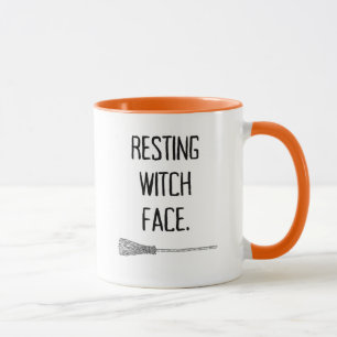Resting Witch Face Halloween Mug