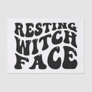 Resting Witch Face-Halloween-Spooky-Scary-Funny Tissue Paper